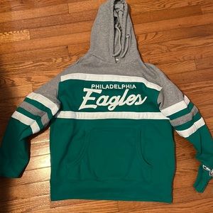 Eagles Mitchel and Ness Coaches Hoodie